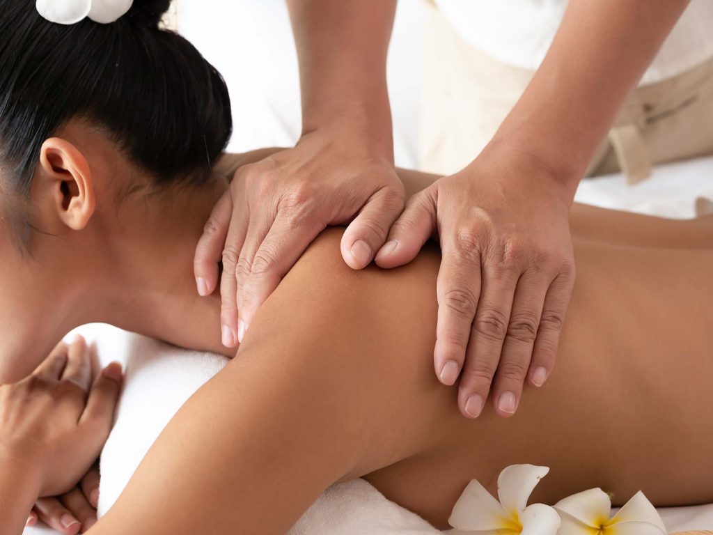 Close-up of hand masseuse in the Ya Sunrise Thai Massage, Byron Bay. Thai massage for health.